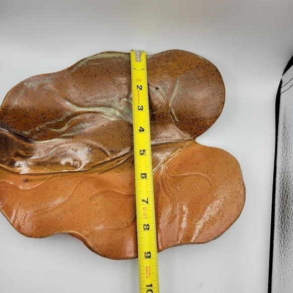 Handcrafted & Glazed Pottery Leaf Decor - Picture 5 of 5